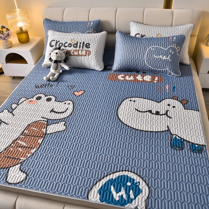 91家纺网 家纺一手货源 找家纺 （总）炫拼 2025新款0.5大版乳胶凉席三件套