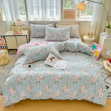 红粉佳人家纺 2025新款12868纯棉系列全棉四件套 云梦繁花