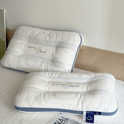 伟邦枕芯 2025新款0压深睡决明子枕头枕芯 白色48*74cm/只