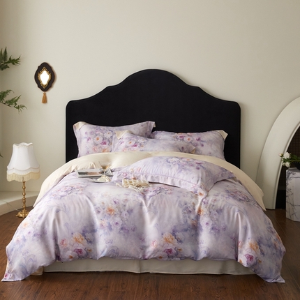 金奇达家纺 2025新款竹玉清丝四件套-雅韵【标准号全网控价（折后券后）不低于元228元】 复古漫漫-丁香