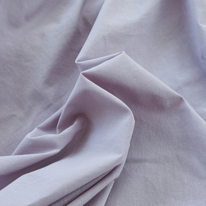 91家纺网 家纺一手货源 找家纺 2025新款全棉A类简约素色水洗棉纯棉单床笠 浅紫