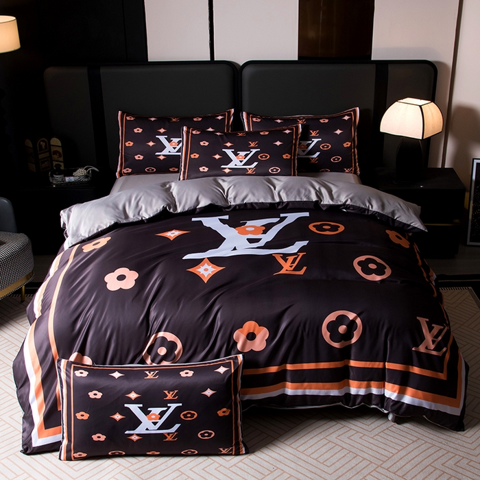 91家纺网 家纺一手货源 找家纺 爵仕家纺 2025新款轻奢潮牌水洗真丝四件套 挪威咖