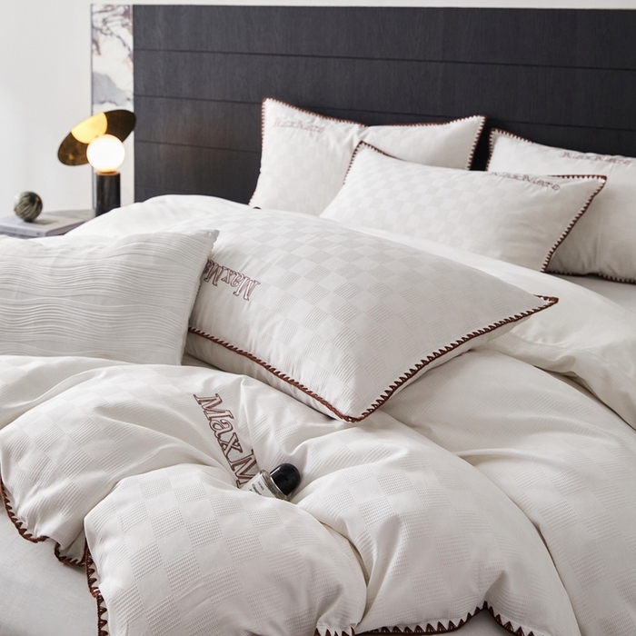 91家纺网 家纺一手货源 找家纺 苹果星家纺 2025新款全棉华夫格四件套 白