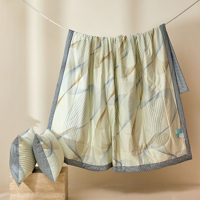 91家纺网 家纺一手货源 找家纺 宝士康家纺 2025新款10A抗菌全棉夏被四件套（床单款） 名爵黄