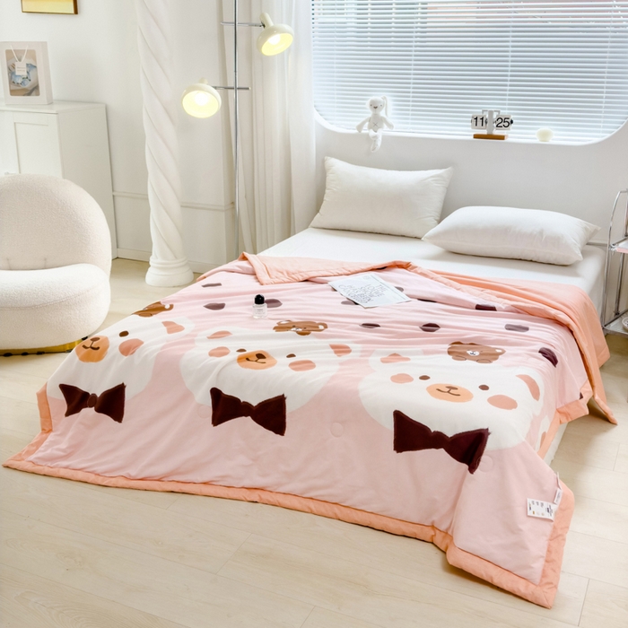 91家纺网 家纺一手货源 找家纺 曲之慕新款13372里外全棉夏被 悠米