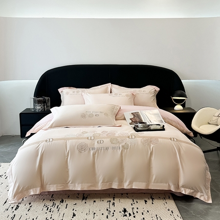 懒猫家纺 高精密40支13374全棉喷气绣花四件套  【带礼盒】 奥尼尔-玉