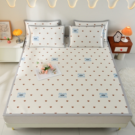 91家纺网 家纺一手货源 找家纺 （总）简一 2025新款A类碳光印花数码冰丝凉席系列-床单款