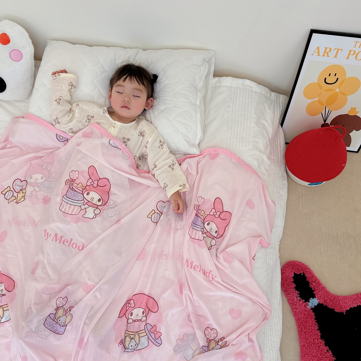 91家纺网 家纺一手货源 找家纺 兜米家居 2025新款三丽鸥夏季新品凉感毯盖毯 美乐蒂