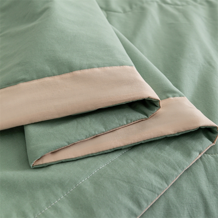 91家纺网 家纺一手货源 找家纺  天瑜 2024全棉夏被棉花芯纯色水洗棉夏凉被可水洗空调被 薄荷绿