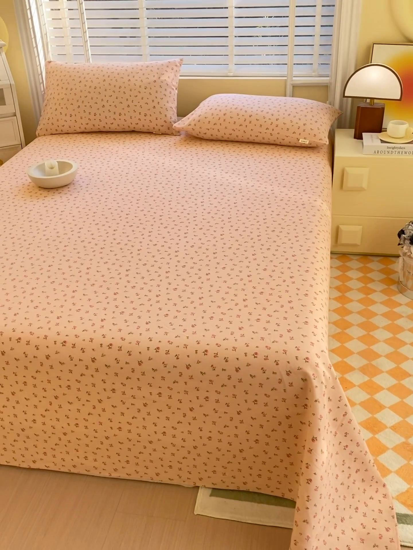 91家纺网 家纺一手货源 找家纺 爱彼家纺 2025新款古艺原棉老粗布床单凉席-系列一 玫瑰花园