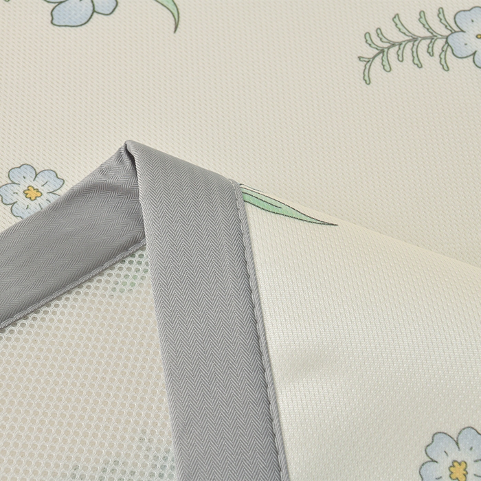 91家纺网 家纺一手货源 找家纺 简一 2025新款A类碳光印花数码冰丝凉席系列-床单款 觅境花园