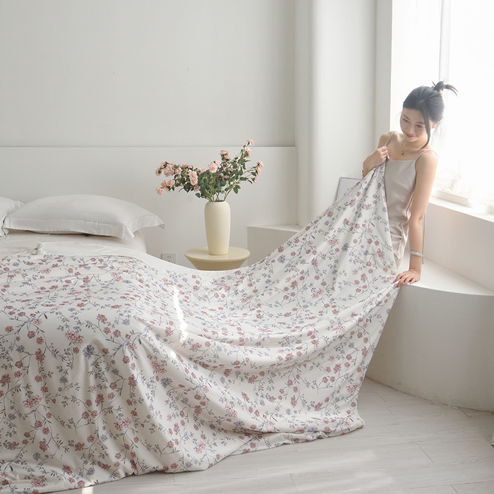 91家纺网 家纺一手货源 找家纺 梦恬佳 2025新款印花凉感丝夏凉被 春上