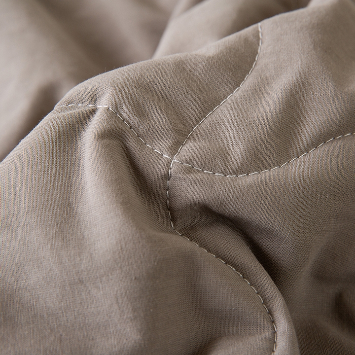 91家纺网 家纺一手货源 找家纺 天瑜 2024全棉夏被棉花芯纯色水洗棉夏凉被可水洗空调被 绅士灰-黄