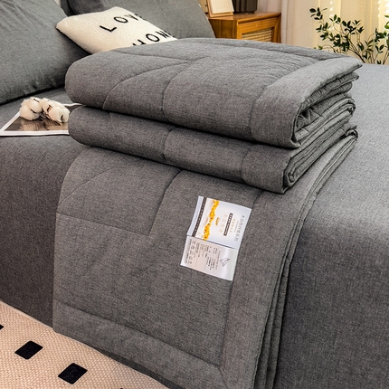 宝士康家纺 2025新款10A抗菌无印风夏被 被子被芯 低调灰