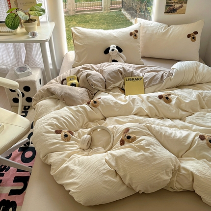 91家纺网 家纺一手货源 找家纺 （总）耀达家居 2025新款A类水洗棉毛巾绣四件套