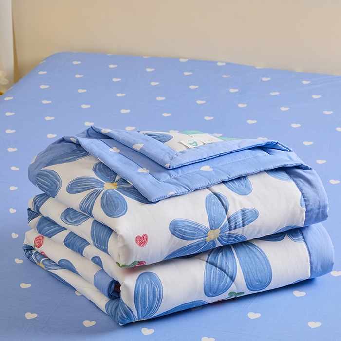 91家纺网 家纺一手货源 找家纺 宝士康家纺 2025新款10A抗菌全棉夏被 被子被芯 小情调