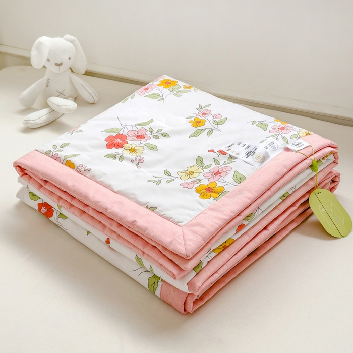 91家纺网 家纺一手货源 找家纺 曲之慕新款13372里外全棉夏被 草田