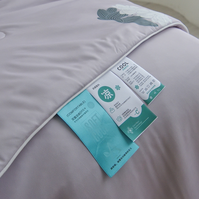 91家纺网 家纺一手货源 找家纺 梦恬佳 2025新款印花凉感丝夏凉被 观夏