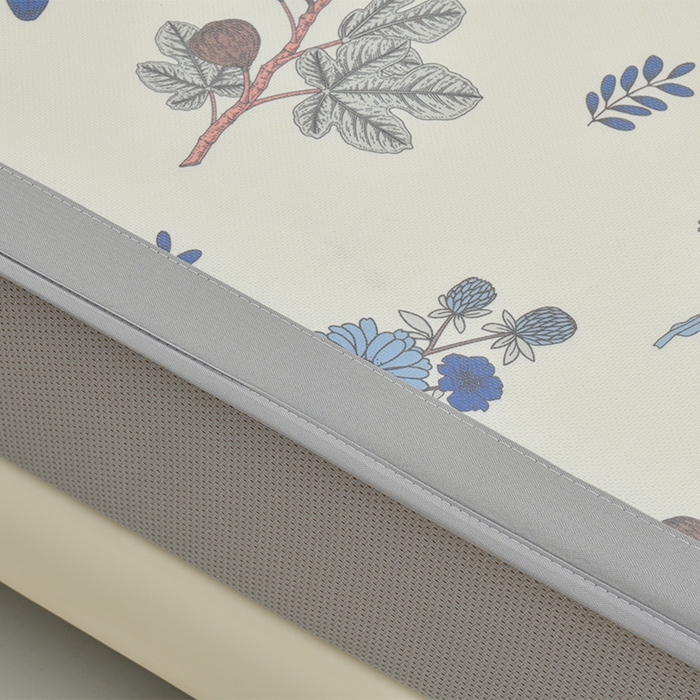 91家纺网 家纺一手货源 找家纺 简一 2025新款A类碳光印花数码冰丝凉席系列-床笠款 花开半夏