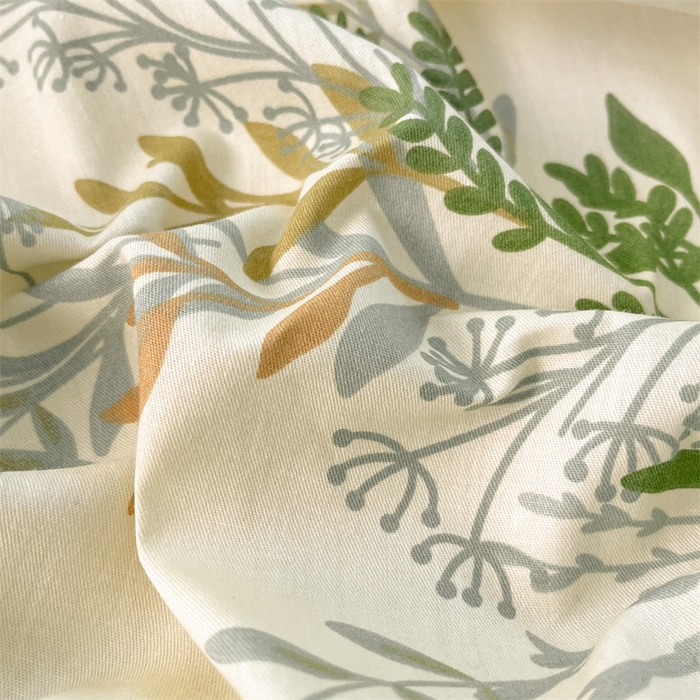 91家纺网 家纺一手货源 找家纺 宝士康家纺 2025新款10A抗菌全棉印花床笠 仙草