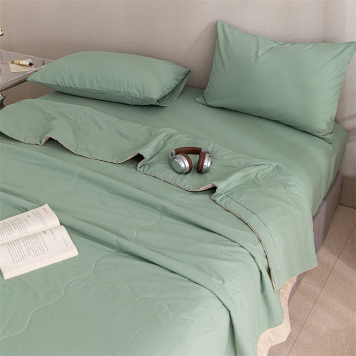 91家纺网 家纺一手货源 找家纺 （总） 天瑜 2024全棉夏被棉花芯纯色水洗棉夏凉被可水洗空调被