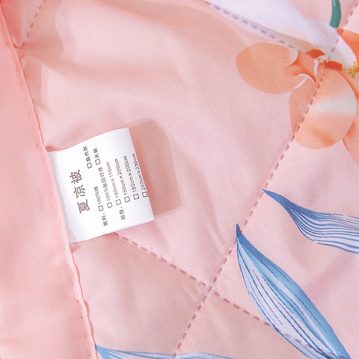 91家纺网 家纺一手货源 找家纺 富艺隆 2025新款超声波亲肤绒夏被夏凉被直播爆款超声波夏被空调被 花开