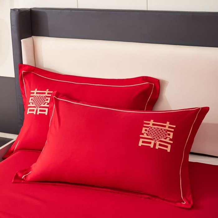 91家纺网 家纺一手货源 找家纺 三盛源 2025新款亲肤舒适不掉色枕套 心喜怒放