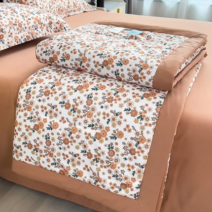 宝士康家纺 2025新款10A抗菌双层纱印花夏被 小雏菊