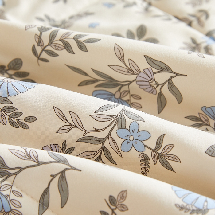 91家纺网 家纺一手货源 找家纺 海洋家纺 2025款水洗棉纯棉花夏凉被全棉花印花夏被空调被薄被子 满庭蓝