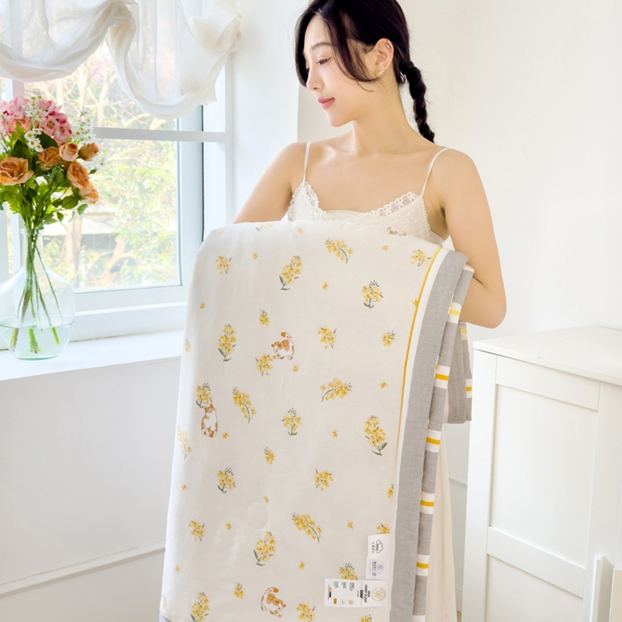 91家纺网 家纺一手货源 找家纺 曲之慕新款13372里外全棉夏被 醉清香