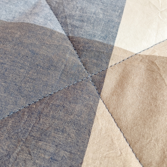 91家纺网 家纺一手货源 找家纺 宝士康家纺 2025新款10A抗菌无印风夏被四件套 深蓝大格