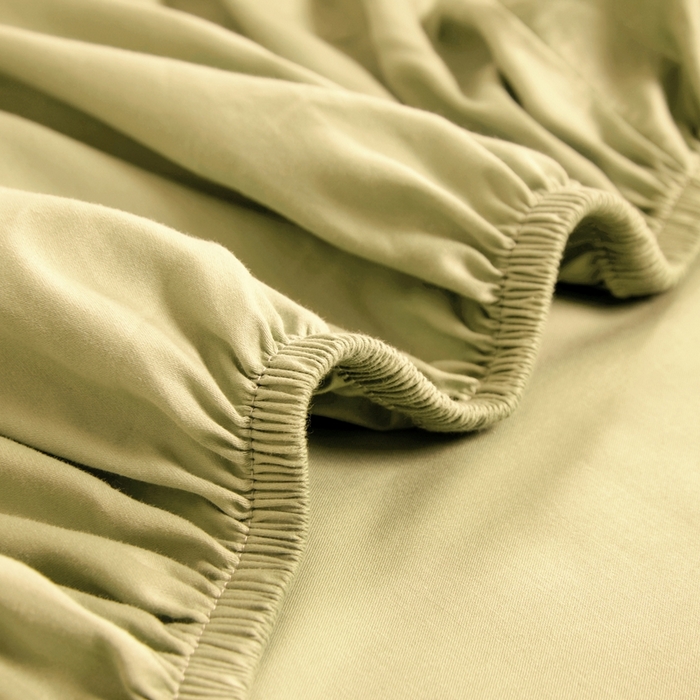 91家纺网 家纺一手货源 找家纺 秀色家纺 2024新品 A类100支双股长绒棉单品床笠 梦易-奶茶米