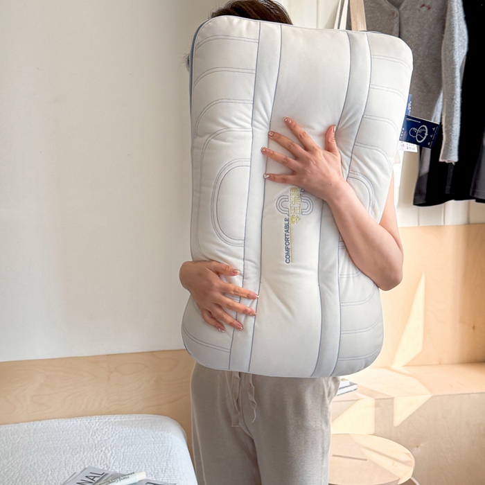 91家纺网 家纺一手货源 找家纺 伟邦枕芯 2025新款0压深睡决明子枕头枕芯 白色48*74cm/只