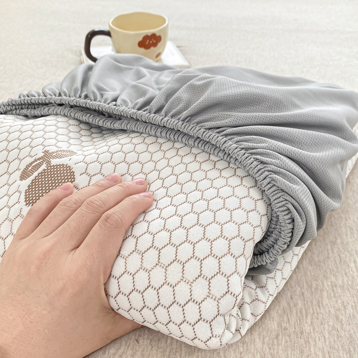 91家纺网 家纺一手货源 找家纺 春寻家纺 2025新款冰豆豆冰丝凉席-卡皮巴拉系列 床笠款-卡皮巴拉-咖