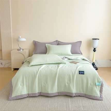 宝士康家纺 2025新款10A抗菌泡泡棉大豆夏被 被子被芯 绿色