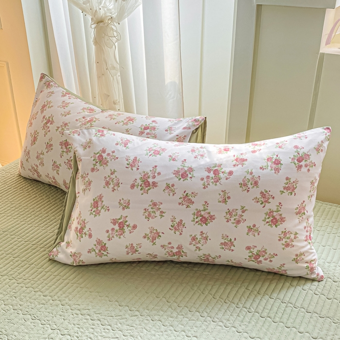 91家纺网 家纺一手货源 找家纺 2025新款针织双层纱夏被床盖四件套单夏被单床盖单品 蔷薇之恋