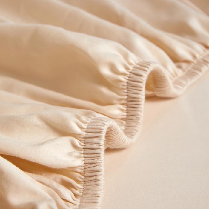 91家纺网 家纺一手货源 找家纺 秀色家纺 2024新品 A类100支双股长绒棉单品床笠 梦易-奶昔白