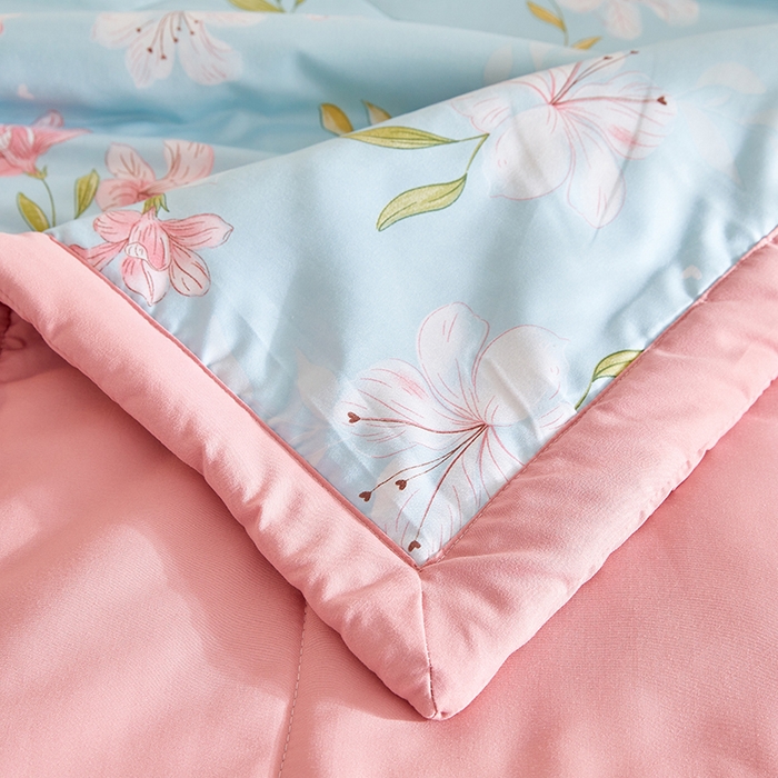 91家纺网 家纺一手货源 找家纺 海洋家纺 2025款水洗棉纯棉花夏凉被全棉花印花夏被空调被薄被子 铭香兰