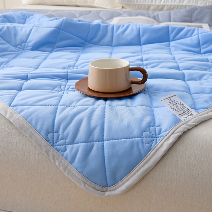 91家纺网 家纺一手货源 找家纺 眠多宝 2025新款冰激凌凉感丝纯色夏被被子被芯（跨境电商） 冰河蓝