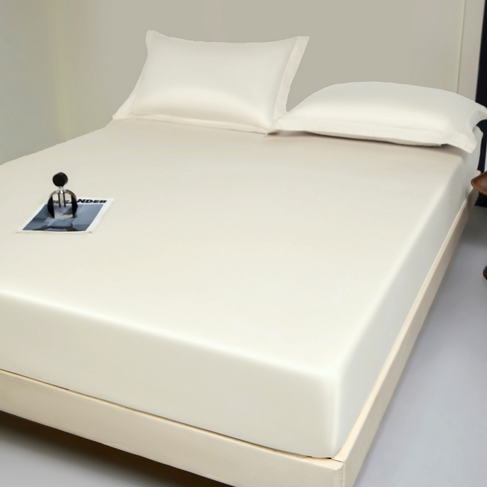 91家纺网 家纺一手货源 找家纺 秀色家纺 2024新品 A类100支双股长绒棉单品床笠 梦易-皓月白