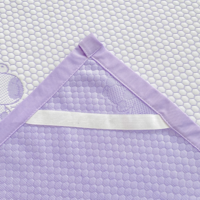 91家纺网 家纺一手货源 找家纺 春寻家纺 2025新款冰豆豆冰丝凉席-卡皮巴拉系列 床单款-卡皮巴拉-紫