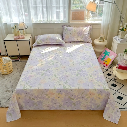 91家纺网 家纺一手货源 找家纺 （总）红粉佳人家纺 2025新款12868纯棉系列全棉单床单