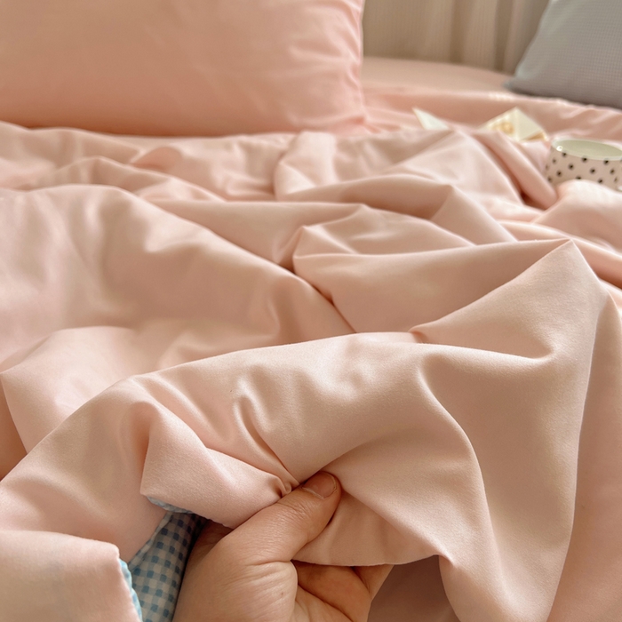 91家纺网 家纺一手货源 找家纺 慕尚家纺 2025新款大眼萌仔夏被 大眼萌 粉蓝格