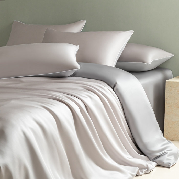 91家纺网 家纺一手货源 找家纺 爱彼家纺 2025新款麻绳款水洗冰丝四件套 麻绳款-雾霾高级灰