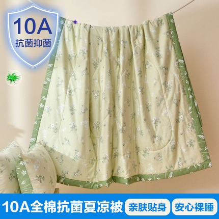 91家纺网 家纺一手货源 找家纺 宝士康家纺 2025新款10A抗菌全棉夏被四件套（床笠款） 茶艺