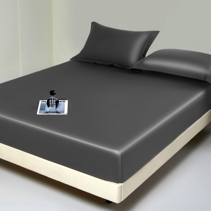 91家纺网 家纺一手货源 找家纺 秀色家纺 2024新品 A类100支双股长绒棉单品床笠 梦易-帝王灰