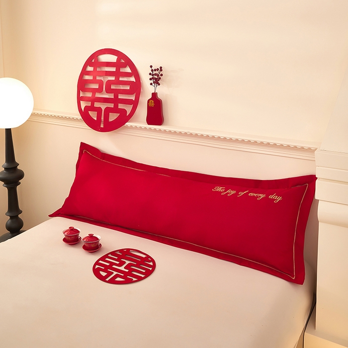 91家纺网 家纺一手货源 找家纺 三盛源 2025新款不起球高支高密不掉色长枕套 长枕套-四方来喜