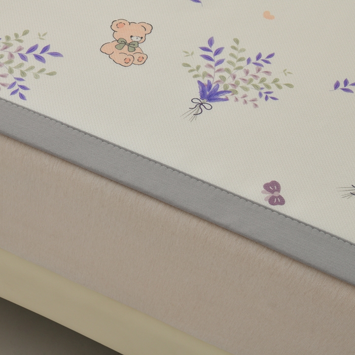 91家纺网 家纺一手货源 找家纺 简一 2025新款A类碳光印花数码冰丝凉席系列-床单款 普罗旺斯