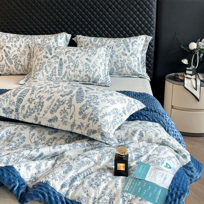 91家纺网 家纺一手货源 找家纺 （总）宝士康家纺 2025新款10A抗菌双层纱豆豆绒夏被