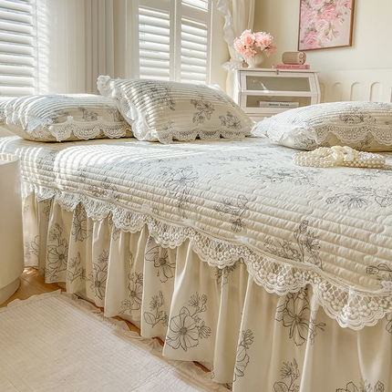 91家纺网 家纺一手货源 找家纺 网红馆（ck家纺） 2025新款天丝印花夹棉床盖 琳琅